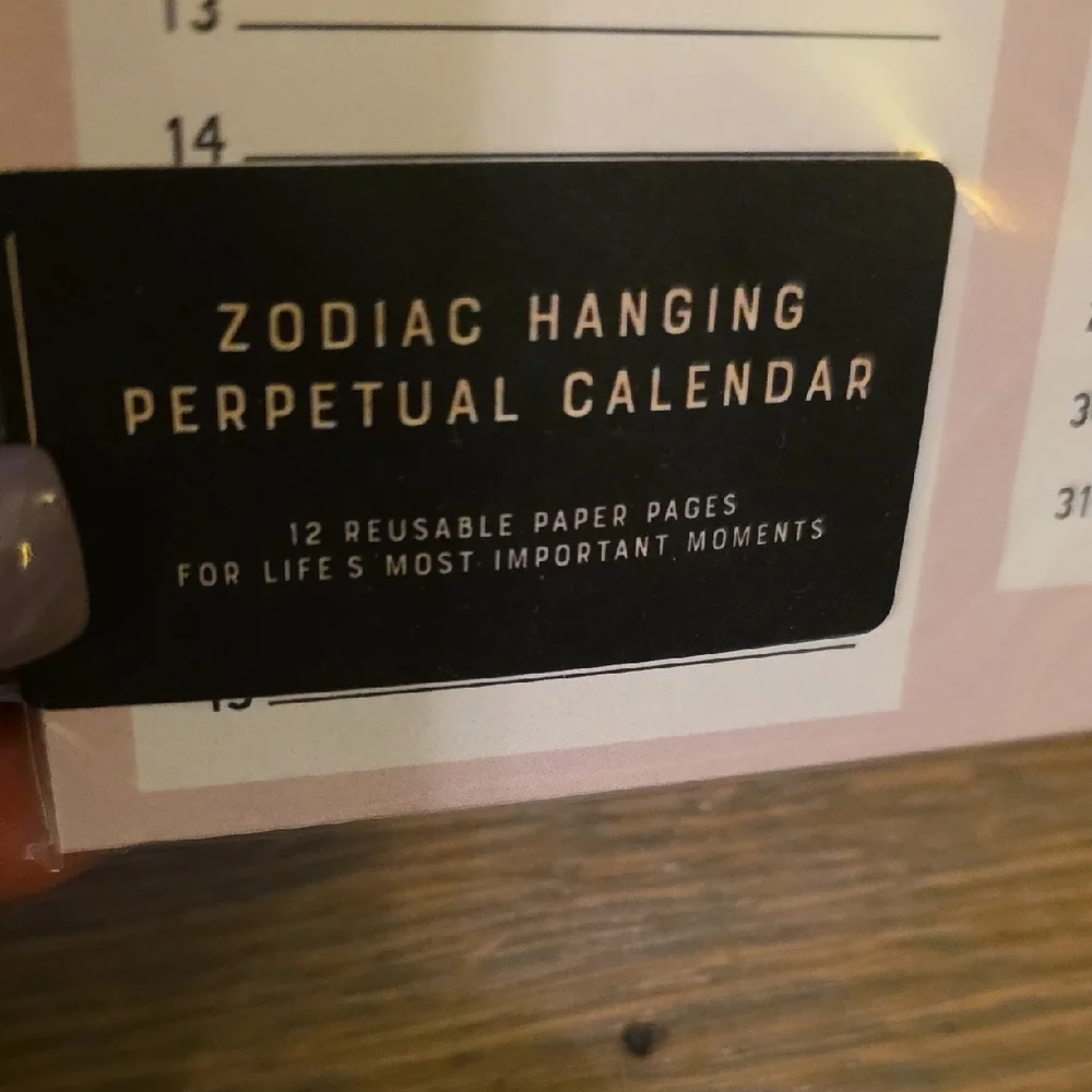Zodiac Hanging Perpetual Calendar- Lot Of 3. NEW